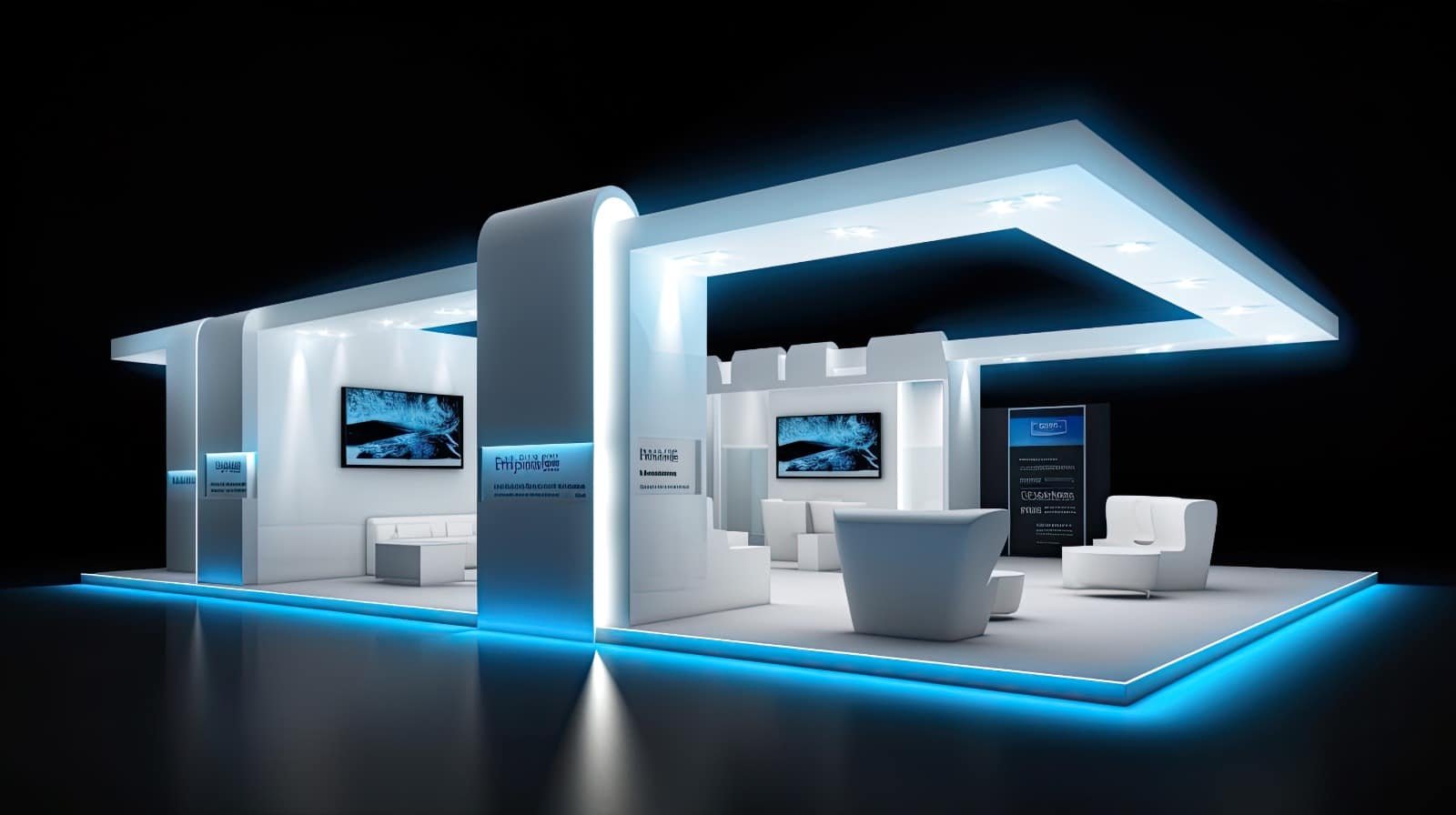 Hi-tech trade show booth